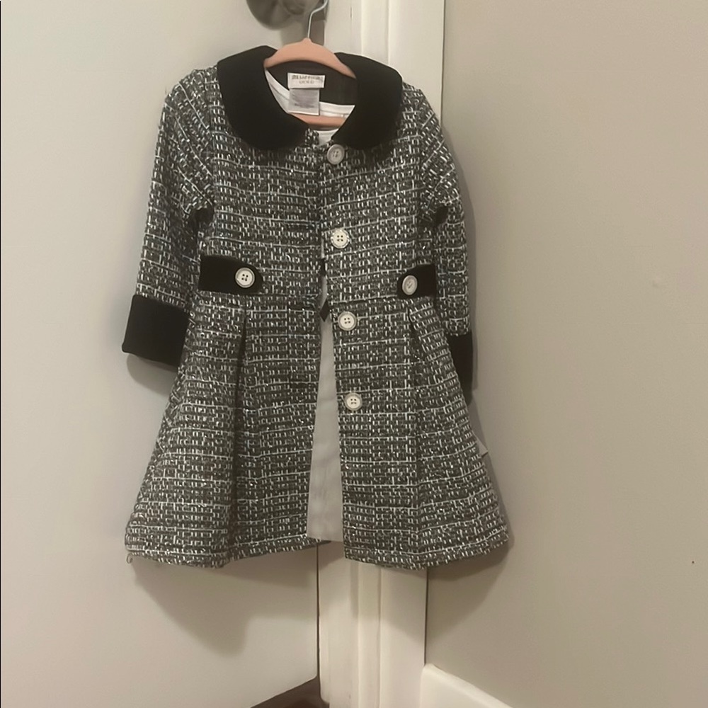 Classic Black and White Kids Coat